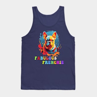 Colorful Fabulous Frenchie Puppy Design Tank Top